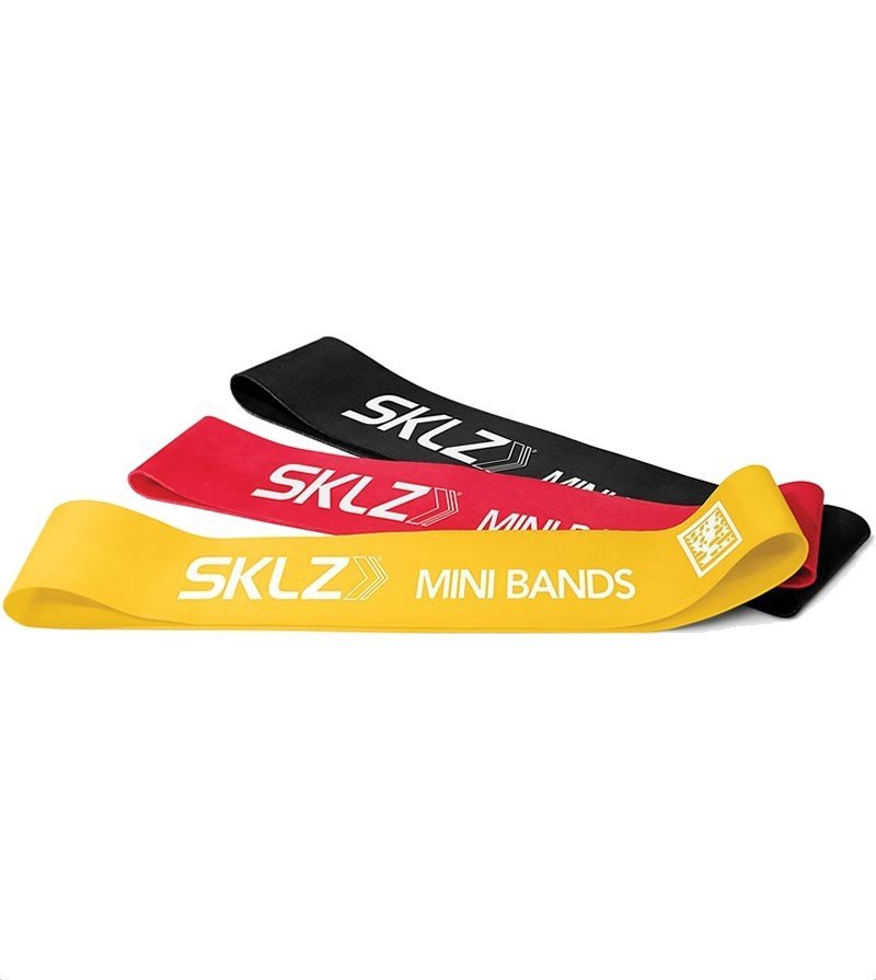 Die drei verschiedenen SKLZ Mini Bands werden von vorne gezeigt