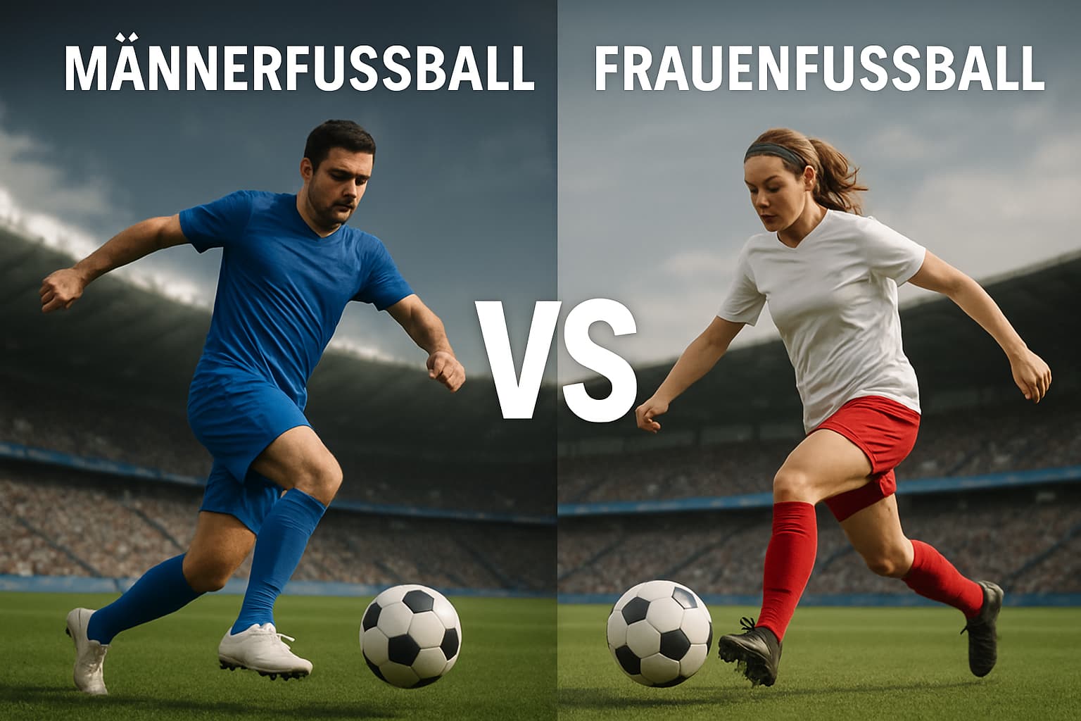 Vergleich Männer Frauen Fussball