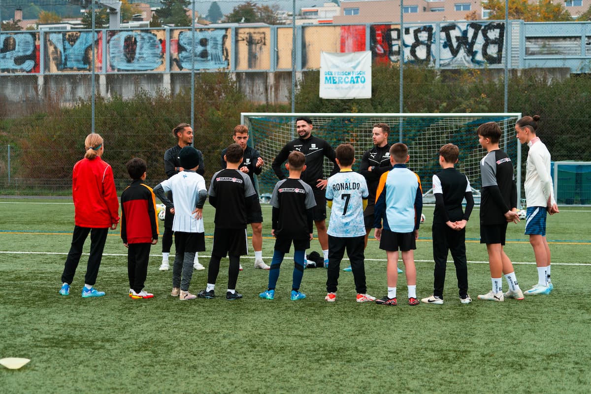 Fussballtraining mit 7 Spielern