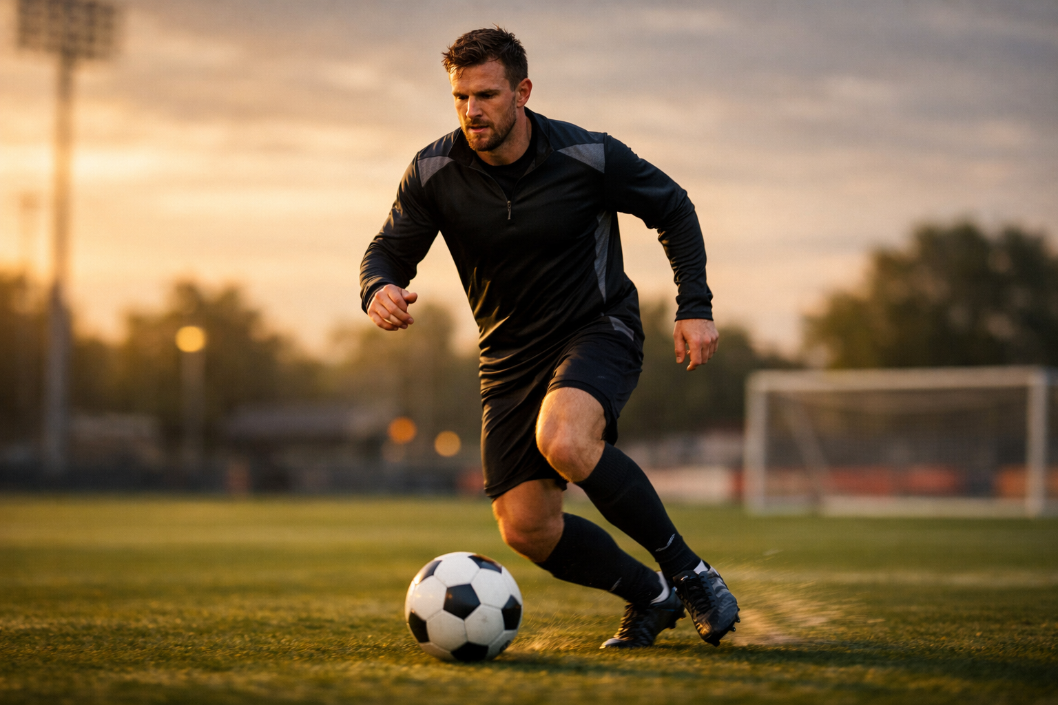 Erwachsener Hobbyfussballer beim Privattraining – Einzeltraining für Amateurspieler bei 360Football