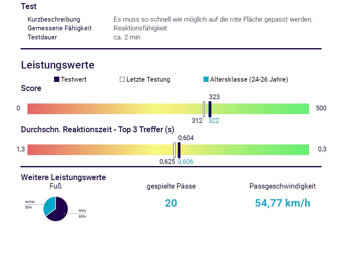 Beispiele von Resultaten im Soccerbot360