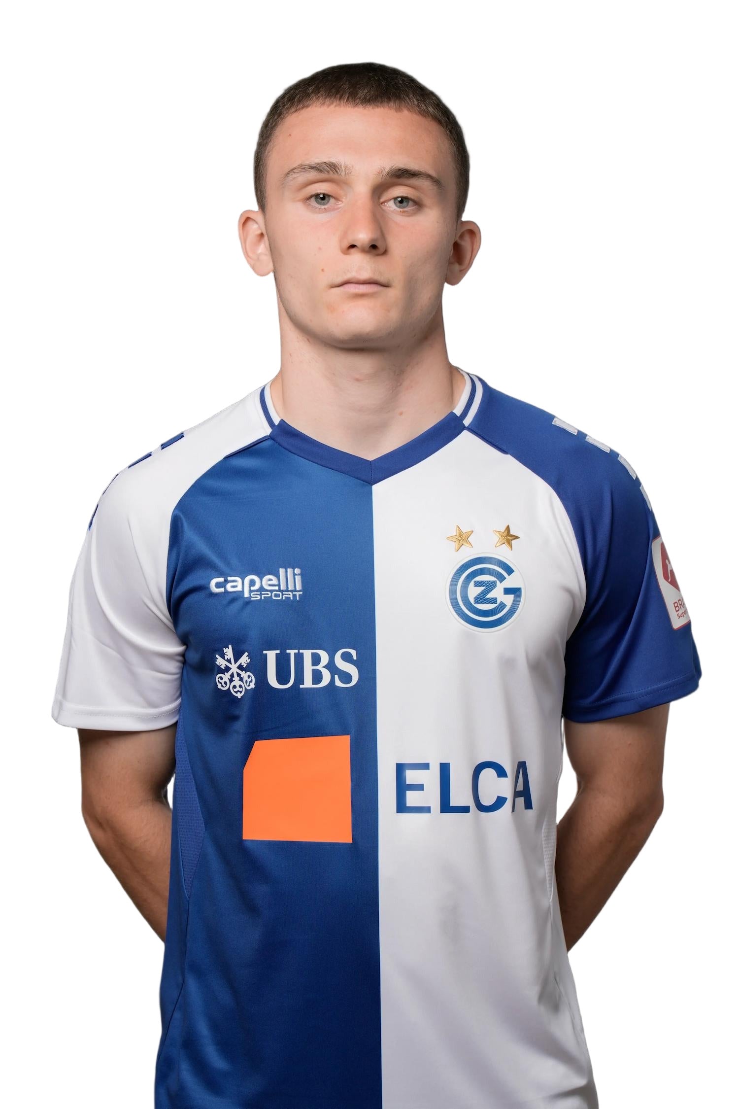 Samuel Krasniqi bei einem Fotoshooting für 360Football Privattraining Testimonial
